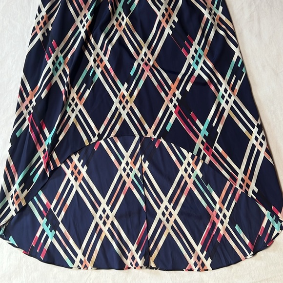 Anthropologie Blue and White Asymmetrical High-Low Sundress - Picture 5 of 12